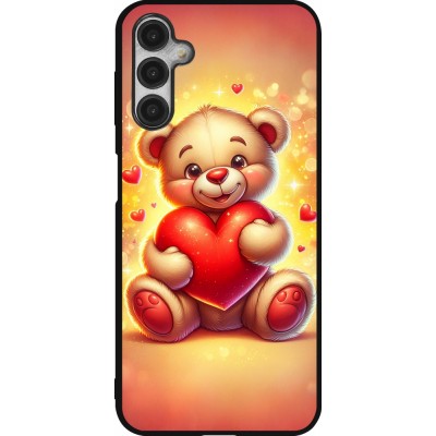 Samsung Galaxy A14 5G Case Hülle - Silikon schwarz Valentin 2024 Teddy Liebe