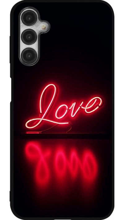 Samsung Galaxy A14 5G Case Hülle - Silikon schwarz Valentine 2025 Neon Liebe