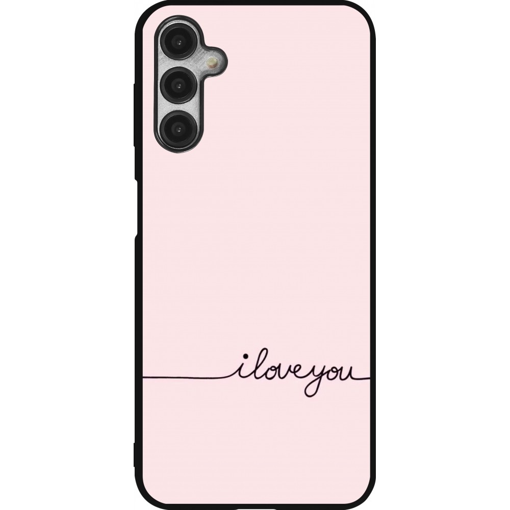 Samsung Galaxy A14 5G Case Hülle - Silikon schwarz Valentine 2023 i love you writing