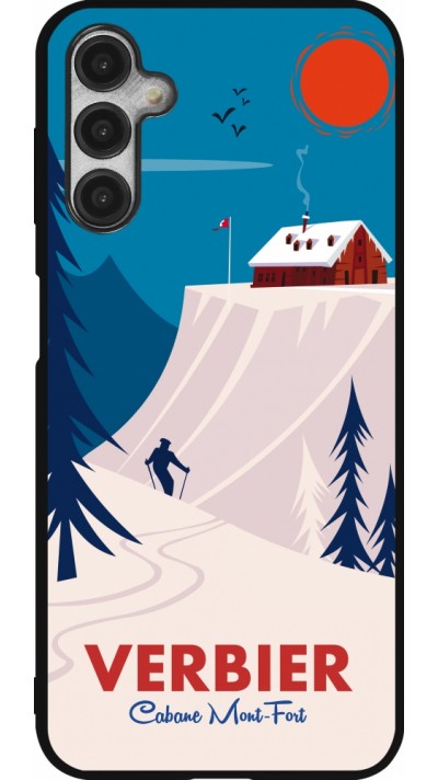 Samsung Galaxy A14 5G Case Hülle - Silikon schwarz Verbier Cabane Mont-Fort