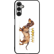 Samsung Galaxy A14 5G Case Hülle - Silikon schwarz Wine Teckel