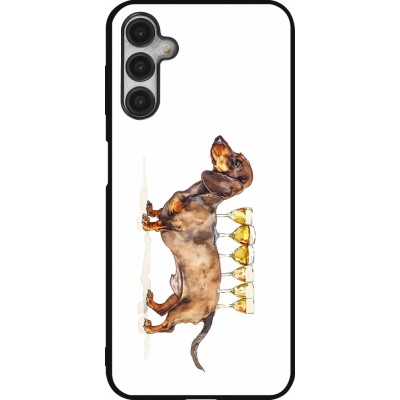 Samsung Galaxy A14 5G Case Hülle - Silikon schwarz Wine Teckel