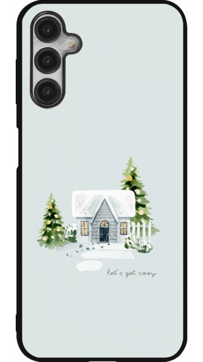 Coque Samsung Galaxy A14 5G - Silicone rigide noir Winter 25 Cosy House