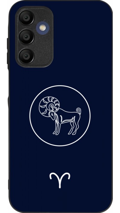 Samsung Galaxy A15 Case Hülle - Silikon schwarz Astrologie Widder