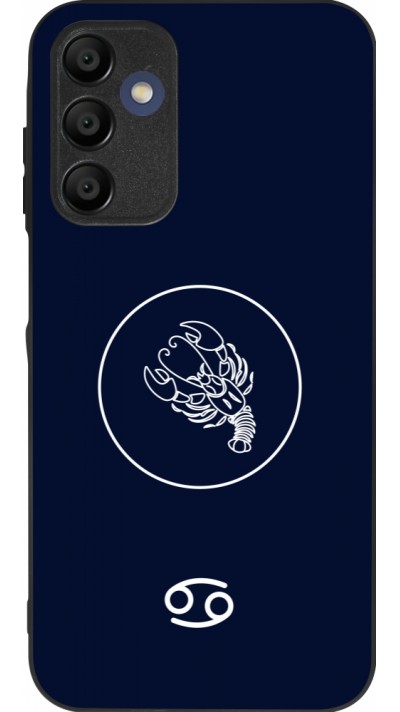 Samsung Galaxy A15 Case Hülle - Silikon schwarz Astrologie Krebs
