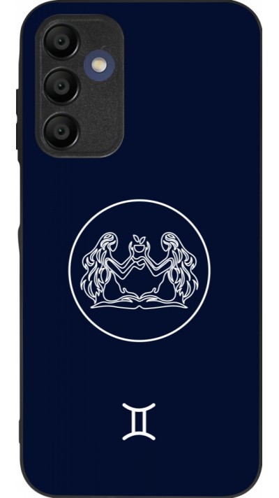 Samsung Galaxy A15 Case Hülle - Silikon schwarz Astrologie Zwillinge