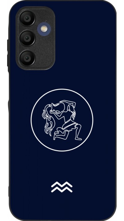 Samsung Galaxy A15 Case Hülle - Silikon schwarz Astrologie Wassermann