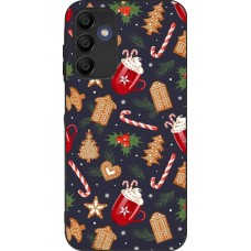 Samsung Galaxy A15 Case Hülle - Silikon schwarz Christmas 25 Pattern Gingerbread House
