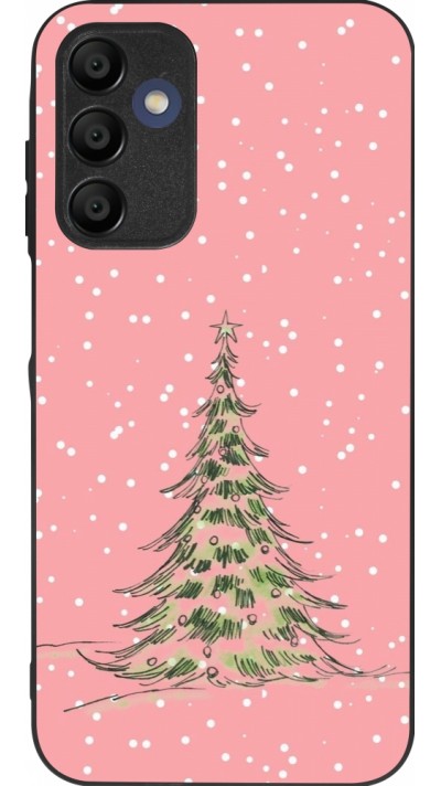 Samsung Galaxy A15 Case Hülle - Silikon schwarz Christmas 25 Pink Tree