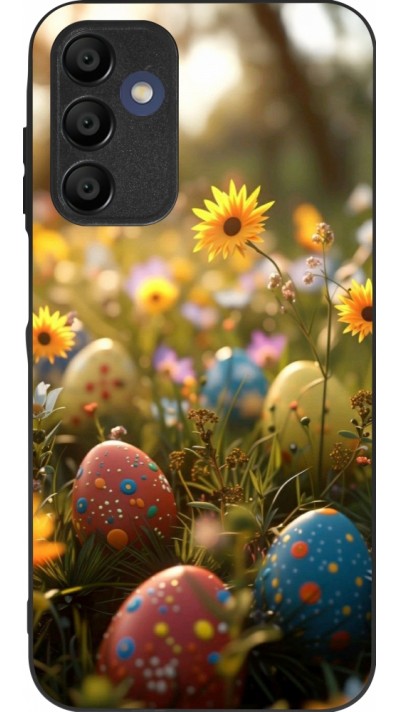 Samsung Galaxy A15 Case Hülle - Silikon schwarz Easter 2026 Decorated eggs