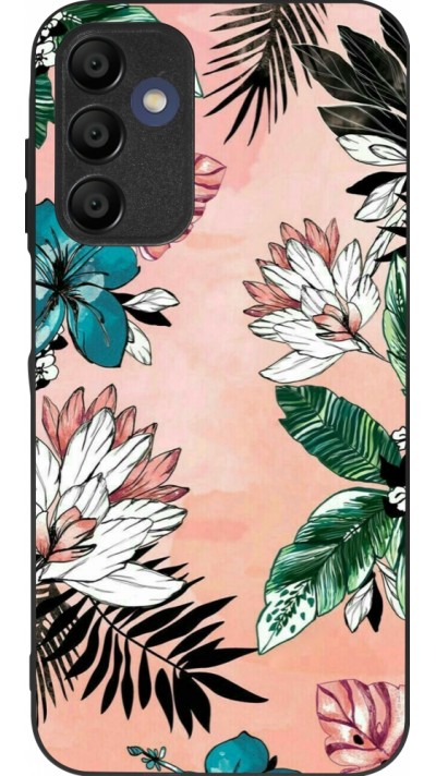 Samsung Galaxy A15 Case Hülle - Silikon schwarz Flowers Artprint