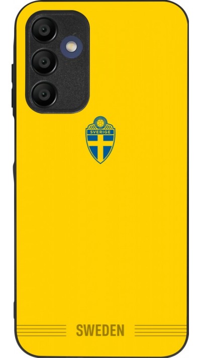 Samsung Galaxy A15 Case Hülle - Silikon schwarz Schweden 2026 personalisierbares Fussballtrikot