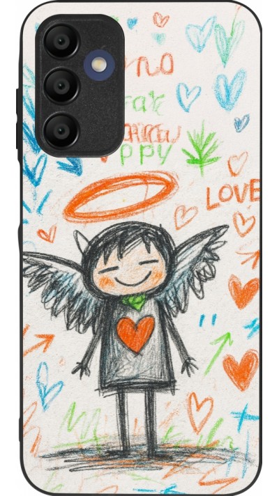 Samsung Galaxy A15 Case Hülle - Silikon schwarz Little Angel Sketch Love