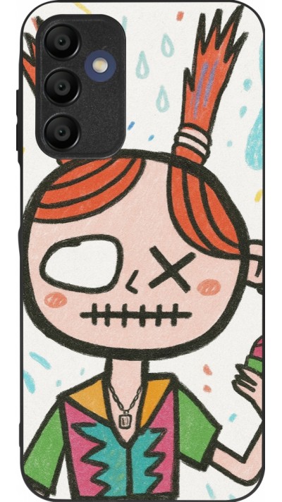 Samsung Galaxy A15 Case Hülle - Silikon schwarz Little Girl Sketch