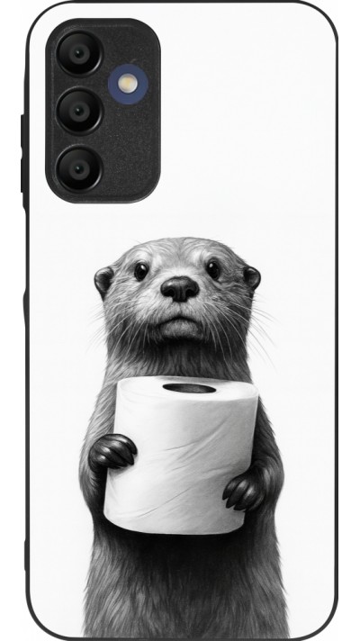 Samsung Galaxy A15 Case Hülle - Silikon schwarz Otter Toilettenpapier