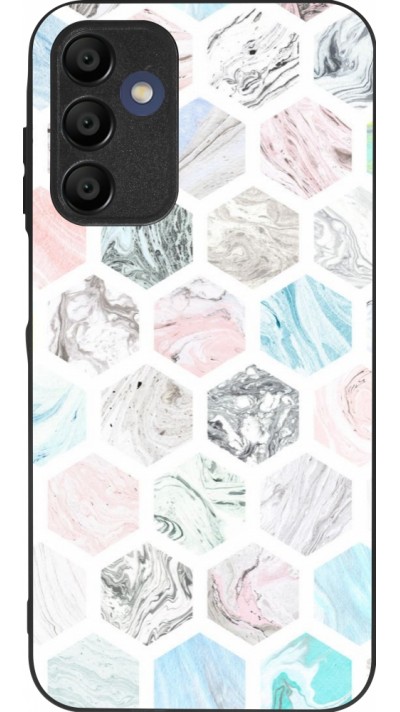 Samsung Galaxy A15 Case Hülle - Silikon schwarz Marble Everything