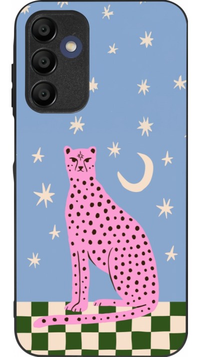 Samsung Galaxy A15 Case Hülle - Silikon schwarz Pink leopard with stars 2026