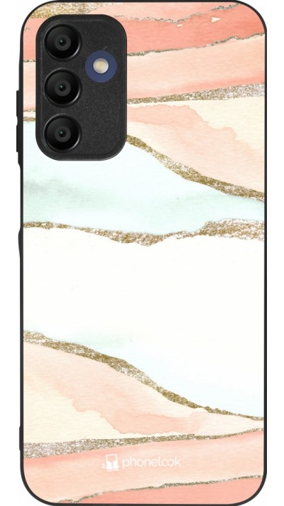 Samsung Galaxy A15 Case Hülle - Silikon schwarz Shimmering Orange