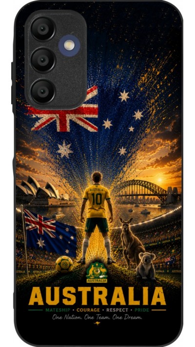 Samsung Galaxy A15 Case Hülle - Silikon schwarz Fussball Australien splash 2026