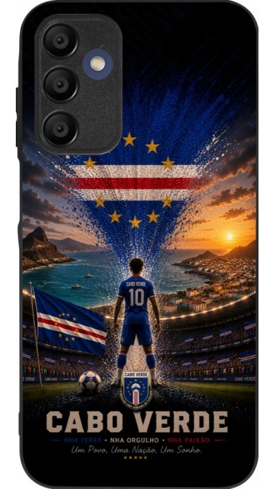 Samsung Galaxy A15 Case Hülle - Silikon schwarz Fussball Kap Verde splash 2026