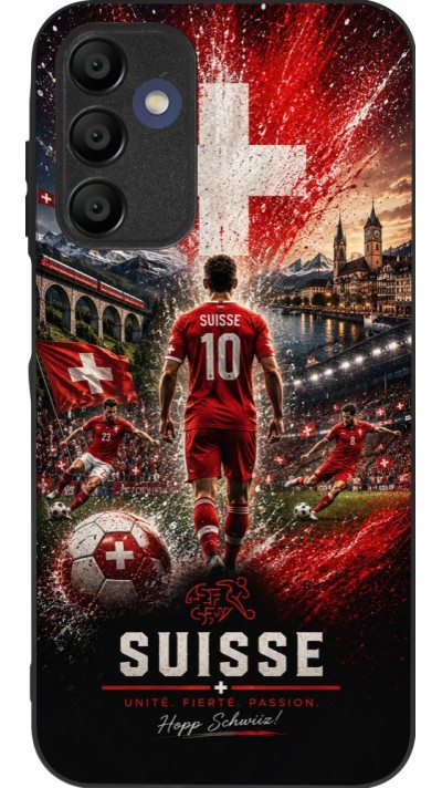 Samsung Galaxy A15 Case Hülle - Silikon schwarz Fussball Suisse splash 2026