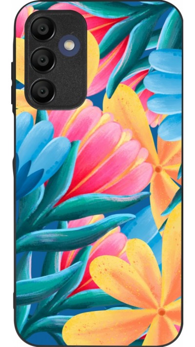Samsung Galaxy A15 Case Hülle - Silikon schwarz Spring 23 colorful flowers