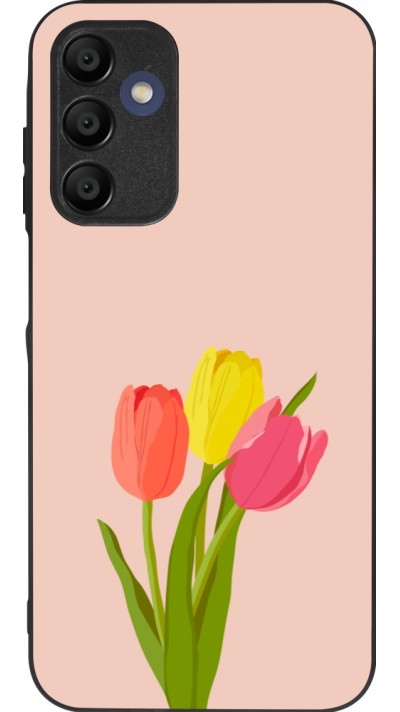 Samsung Galaxy A15 Case Hülle - Silikon schwarz Spring 23 tulip trio