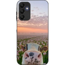 Samsung Galaxy A15 Case Hülle - Silikon schwarz Cow with tulips 2026