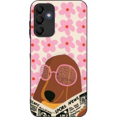 Samsung Galaxy A15 Case Hülle - Silikon schwarz Dog with newspaper 2026