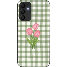 Samsung Galaxy A15 Case Hülle - Silikon schwarz Green vichy tulips 2026