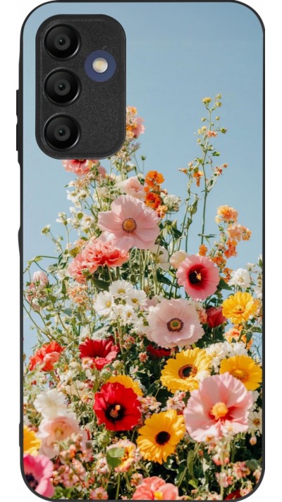 Samsung Galaxy A15 Case Hülle - Silikon schwarz Spring flowers 2026