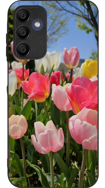 Samsung Galaxy A15 Case Hülle - Silikon schwarz Tulips 2026