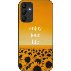Samsung Galaxy A15 Case Hülle - Silikon schwarz Summer 2025 Enjoy your life
