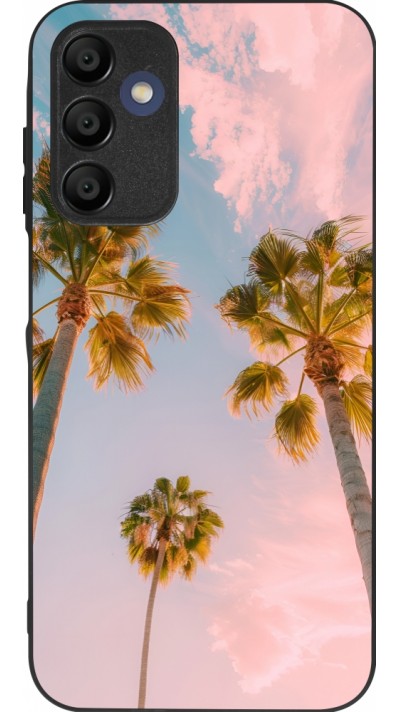 Samsung Galaxy A15 Case Hülle - Silikon schwarz Summer 2025 Palmiers
