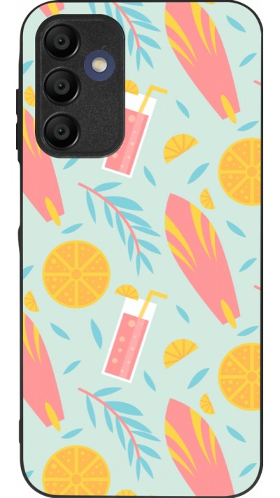 Samsung Galaxy A15 Case Hülle - Silikon schwarz Summer 2025 Pattern citron