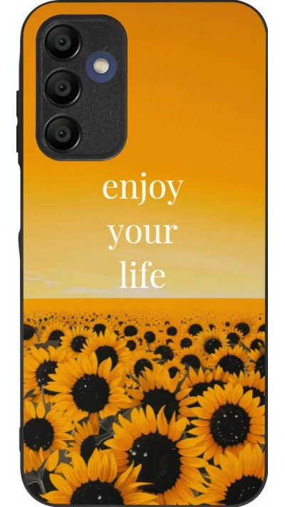 Samsung Galaxy A15 Case Hülle - Silikon schwarz Summer 2026 Enjoy your life