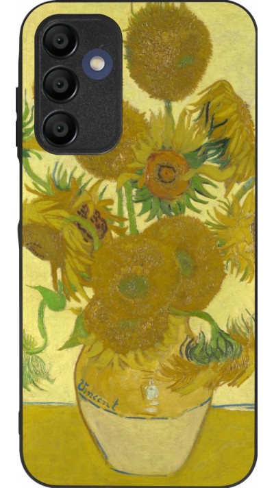 Coque Samsung Galaxy A15 - Silicone rigide noir Tableau art - Les Tournesols - Van Gogh