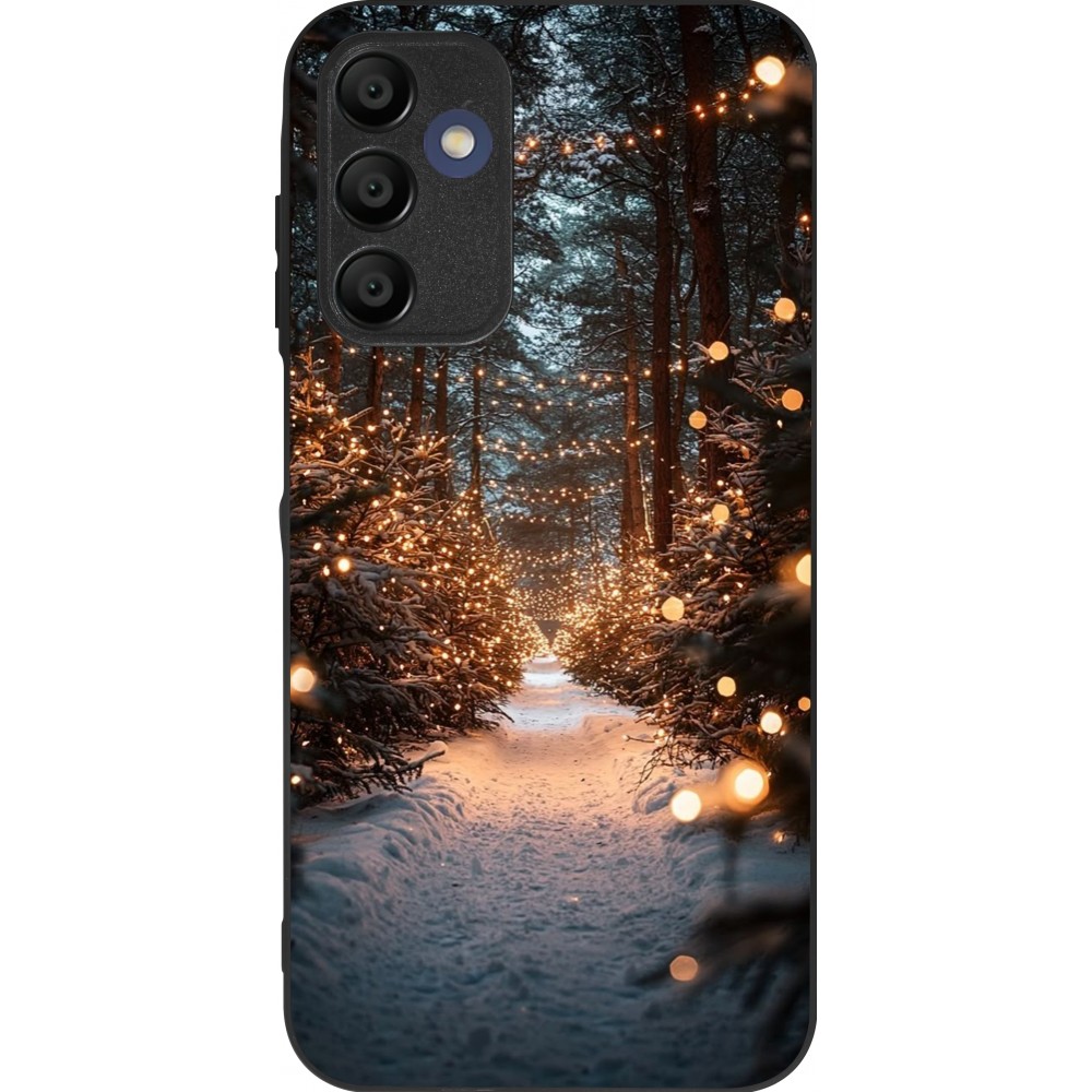 Samsung Galaxy A15 Case Hülle - Silikon schwarz Winter 25 Winter snowy road