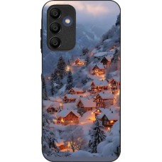 Samsung Galaxy A15 Case Hülle - Silikon schwarz Winter 25 Winter snowy village