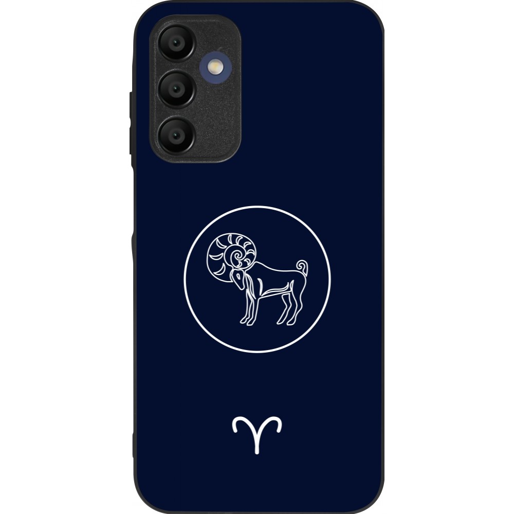Samsung Galaxy A16 Case Hülle - Silikon schwarz Astrologie Widder