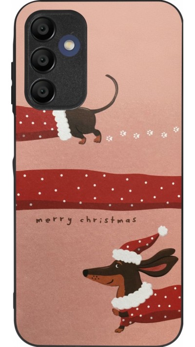Samsung Galaxy A16 Case Hülle - Silikon schwarz Christmas 25 Teckel Merry Xmas