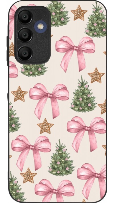 Samsung Galaxy A16 Case Hülle - Silikon schwarz Christmas 25 Vintage Ribbons