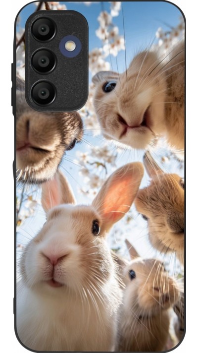 Samsung Galaxy A16 Case Hülle - Silikon schwarz Easter 2026 Rabbits