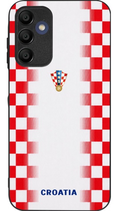 Samsung Galaxy A16 Case Hülle - Silikon schwarz Kroatien 2026 personalisierbares Fussballtrikot