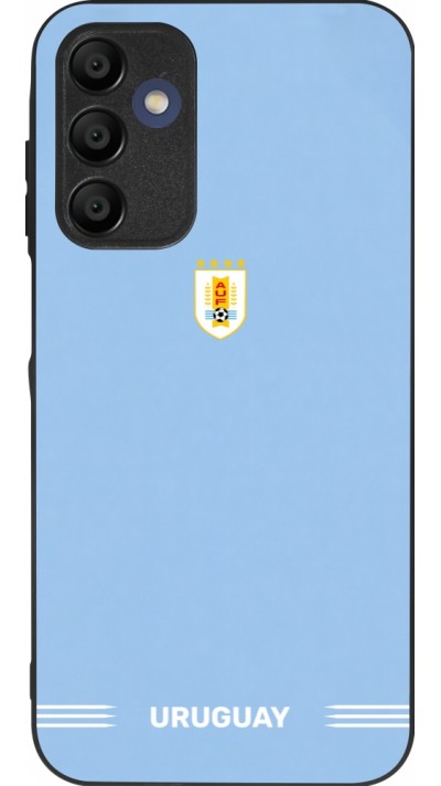 Samsung Galaxy A16 Case Hülle - Silikon schwarz Uruguay 2026 personalisierbares Fussballtrikot