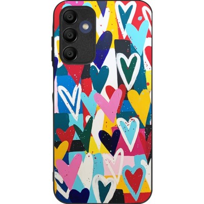 Samsung Galaxy A16 Case Hülle - Silikon schwarz Joyful Hearts