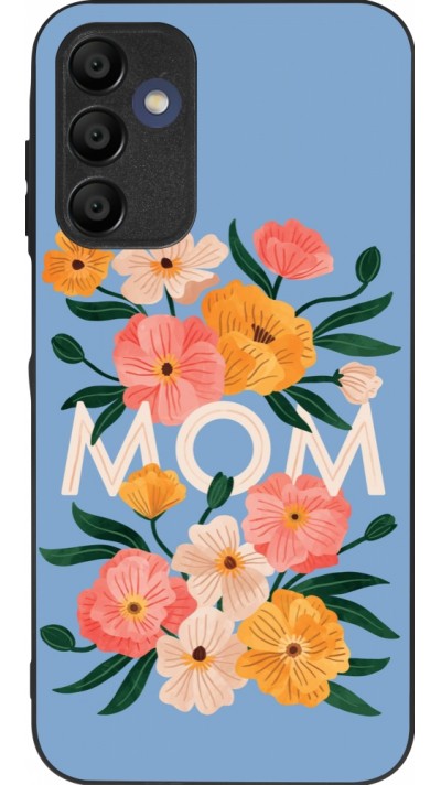 Samsung Galaxy A16 Case Hülle - Silikon schwarz Mom 2026 Flowers