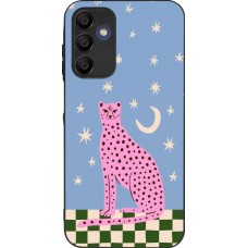 Samsung Galaxy A16 Case Hülle - Silikon schwarz Pink leopard with stars 2026
