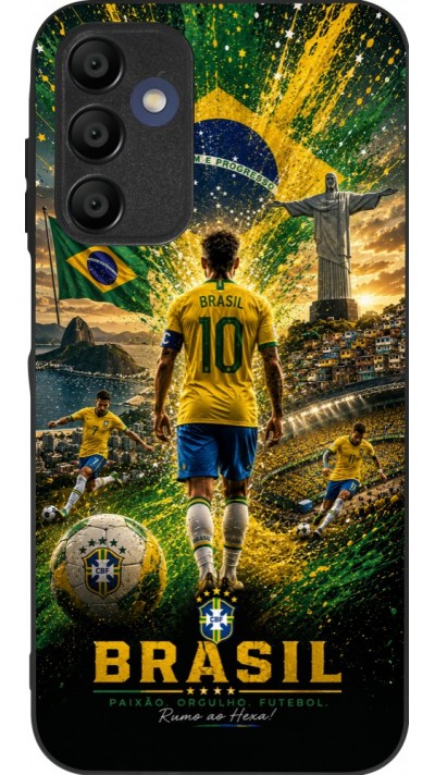 Samsung Galaxy A16 Case Hülle - Silikon schwarz Fussball Brasilien splash 2026