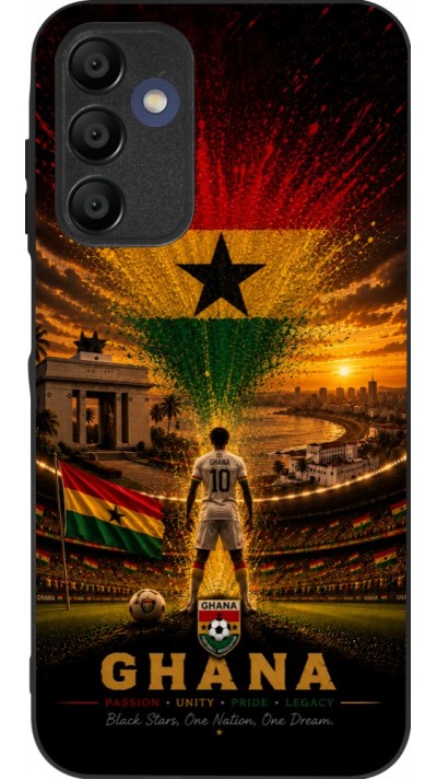 Samsung Galaxy A16 Case Hülle - Silikon schwarz Fussball Ghana splash 2026